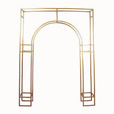 Lofaris Gold Metal Heavy Duty Rectangular Arch Stand 3D in Arc de Triomphe Style Floral Balloon Frame Wedding